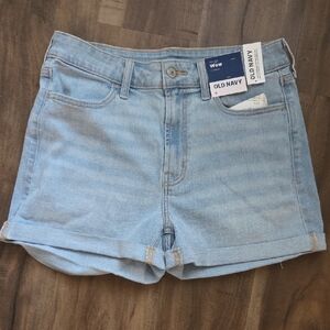 Old Navy Light Blue Cuffed Denim Shorts - Women's
